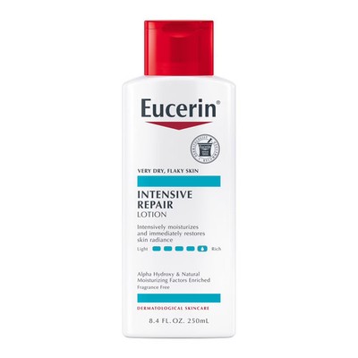Eucerin Intensive Repair Lotion Rich Moisturizer for Very Dry Flaky Skin 8.4 Oz