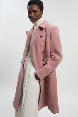 Karen Millen Wolloptik Mantel Damen Daywear Jacken & Mäntel