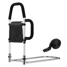 Uimoso Adjustable Height Bedside Support Rail for Seniors with Side Handle