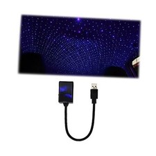 Portable USB Car Ceiling Light with Sound Activated LEDs - Romantic Violet Blue