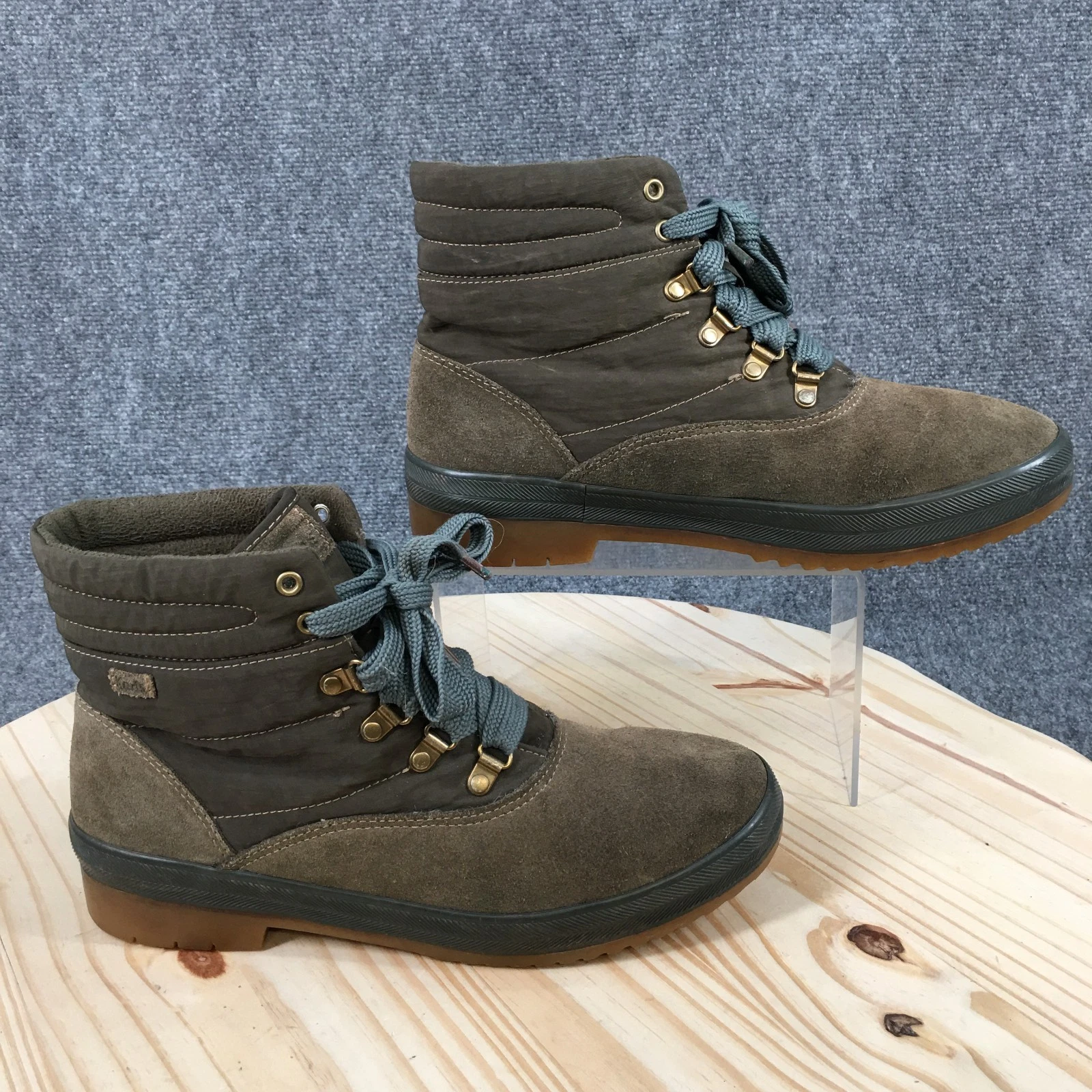 Keds Boots Womens 10 Camp Winter Green Lace Up Comfort Casual Ankle Top WH61069