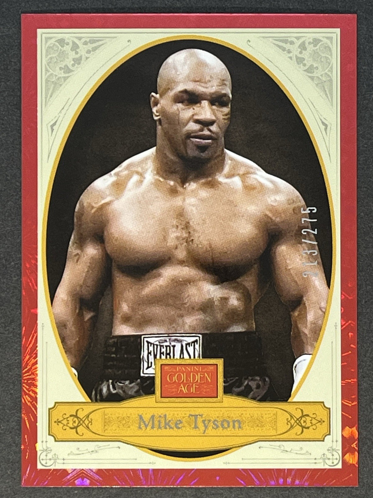 2025 Combat Anthology Mike Tyson Golden Age Red Fireworks /275 #25 