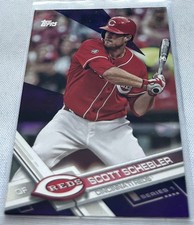 2017 Topps Series 1 Baseball Scott Schebler Cincinnati Reds Purple Foil #310