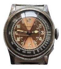 Montre NOUVELA Stop Seconde Tropical Type Chronographe Swiss Made Vintage Watch