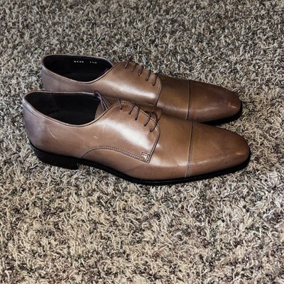 Massimo Matteo Cuoio 8426 Men's Italian Brown Leather Shoes 7.5 Store Display
