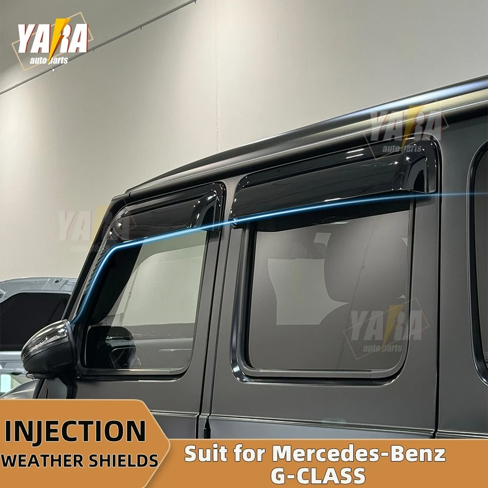 Injection Weather Shields Window Visors for Mercedes-Benz G-Class W463 1990–2018 - Image 3 of 4