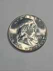 1953-P Philadelphia Franklin Half Dollar, US 50c Silver Coin UNC BU Uncirculated