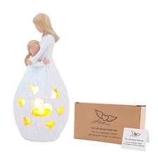 Gifts for Mom from Daughter - Candle Holder Statue W/Flickering LED Candle -