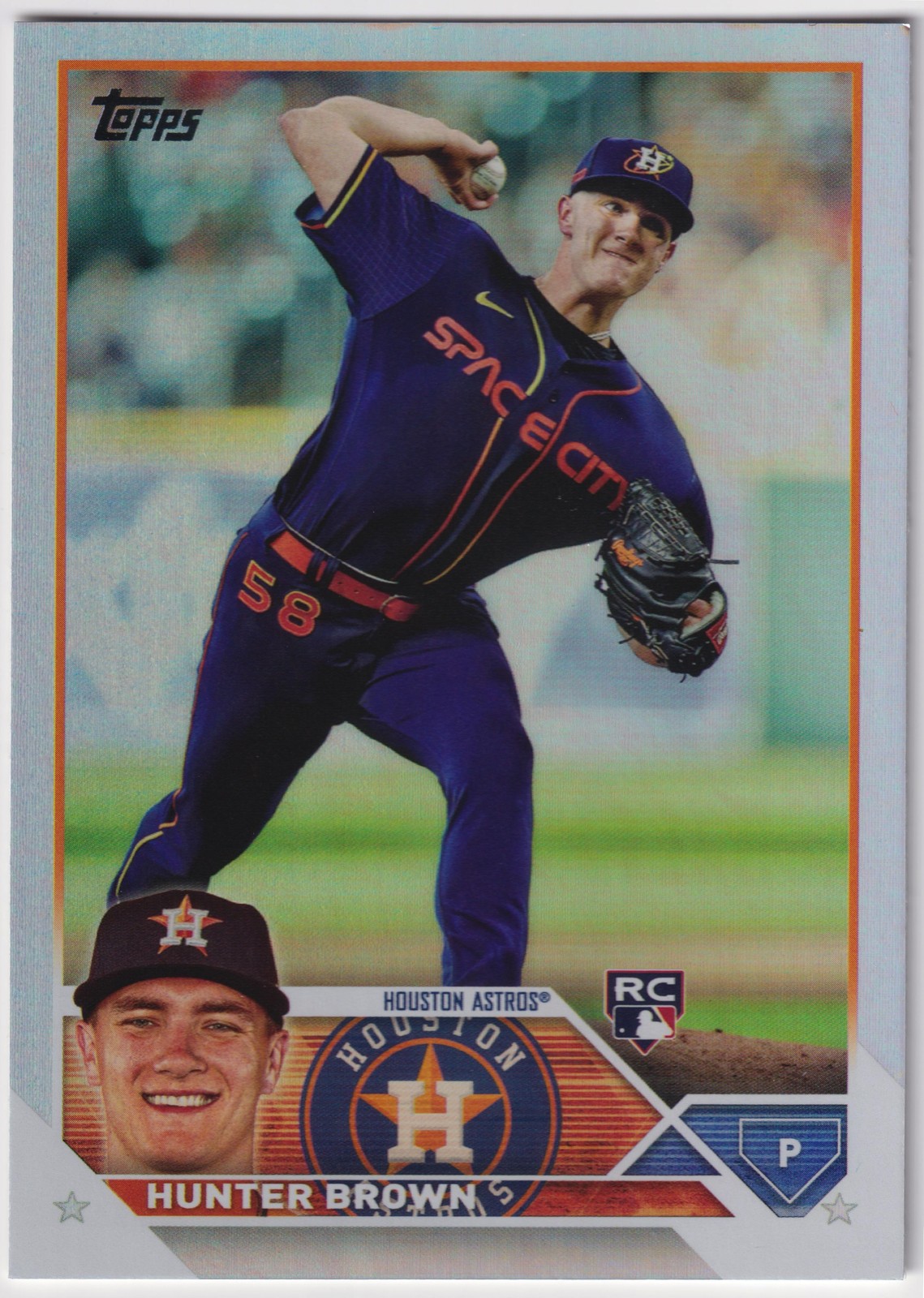 2023 Topps #111 Hunter Brown Rainbow Foil Houston Astros