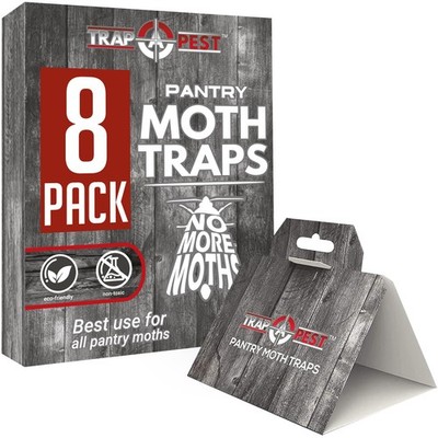 8 Pack Pantry Moth Traps- Safe and Effective for Food 8 Pack, Gray 