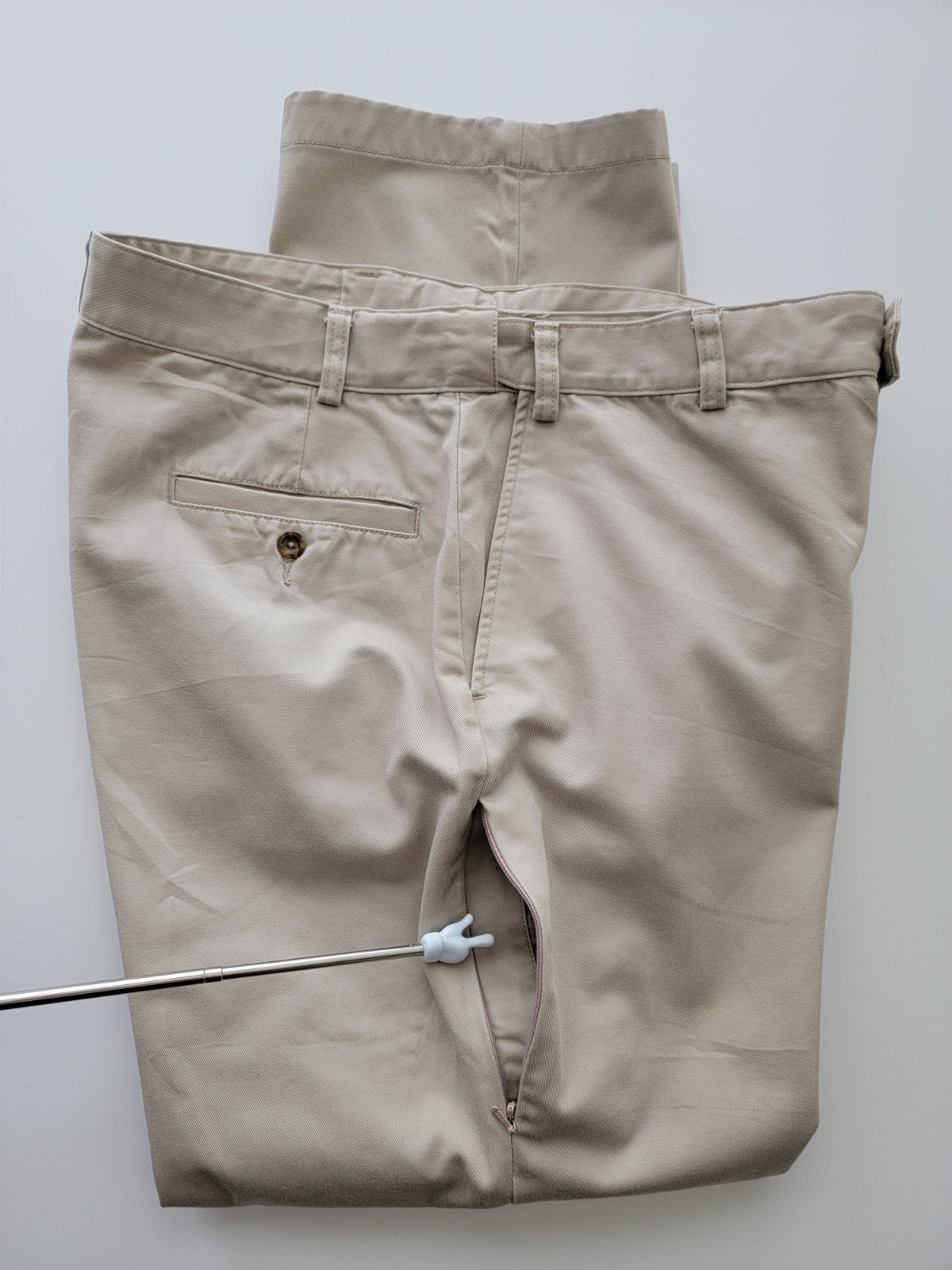 Beige 36 X32 Hidden Zip Pocket Comfort Waist