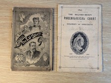 Two c.1890s Victorian phrenology charts – palmistry, fortune telling, divination
