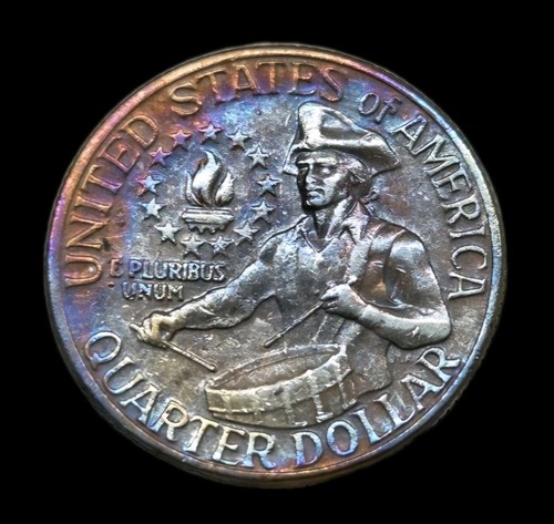 1776-1976 D US Bicentennial 25C Quarter Beautiful Toning (stk248)
