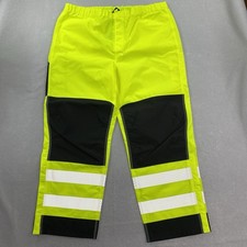 Carhart Pants Mens XL High Visibility Class E Waterproof Lime 103208 Work