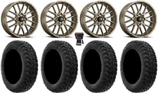 ITP Hurricane 20" Wheels Bronze 34" MotoHammer Tires Kawasaki Mule Pro FXT KRX