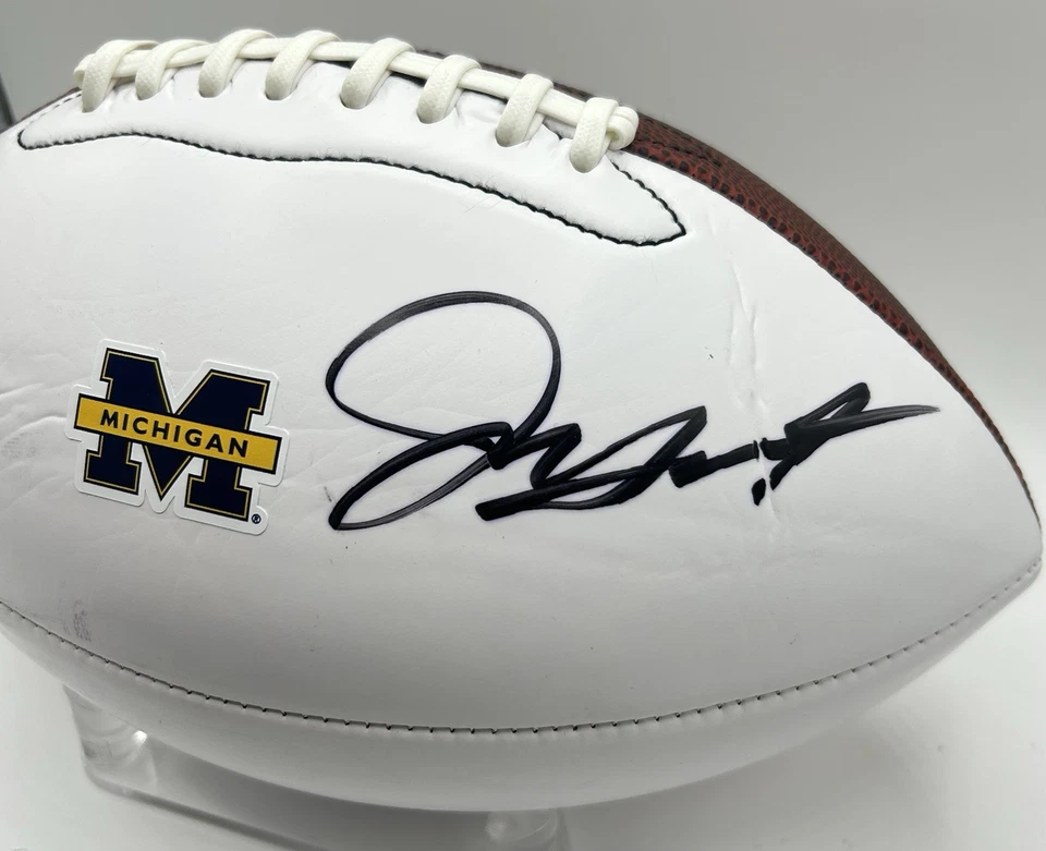 Jim Harbaugh Signed University Of Michigan White Panel Football PSA/DNA COA - Image 2 of 4