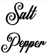 Salt And Pepper Shaker Vinyl Decals Handmade New