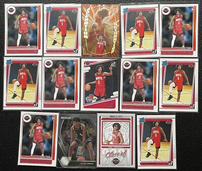 14x JALEN GREEN Rookie RC Lot! - Donruss, NBA Hoops & More! *Rockets