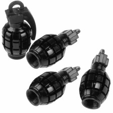 4x tappi coprivalvole BOMBA tuning coprivalvola auto GRANATA valvola NERO OY9Z