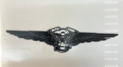 V -Twin Wings Aufkleber Harl Motorrad Decals Sticker