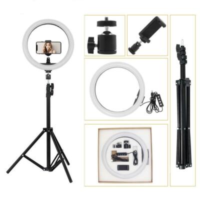 2m 10'' LED Ring Light Tripod Stand Selfie Video Photo For