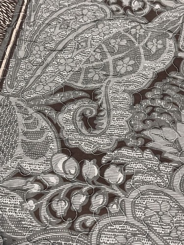 Royal Tradition Floral Paisly Quiled King Pillow Shams Cover 23 x 40 ich Brown - Picture 12 of 12