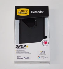 New Otterbox Defender Series Google Pixel 5 Black Phone Case & Holster Protector