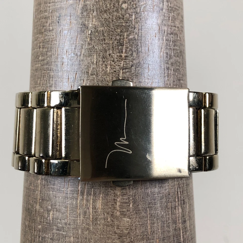 Marc Anthony Men FMDMA137 Day Date Gold Tone 44mm Quartz Analog Watch 7" - Image 4 of 4