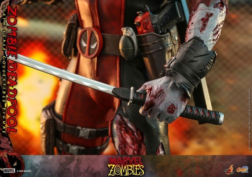 New Hot Toys CMS06 Marvel Comics Marvel Zombies Zombie Deadpool 1/6 Figure Toy - Picture 19 of 19