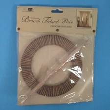 Vatican Homes Brooch Tieback Pair set of 2 NWT