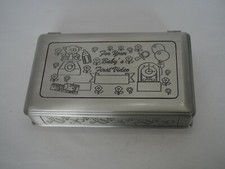 Vintage Engraveable Video Memory Trinket Baby Silver Keepsake Box