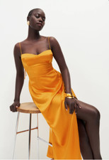 Marguerite Silk Reformation Dress Cantaloupe Size 6