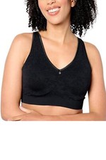 Breezies Women's Seamless Jacquard Underwire TShirt Bra Black