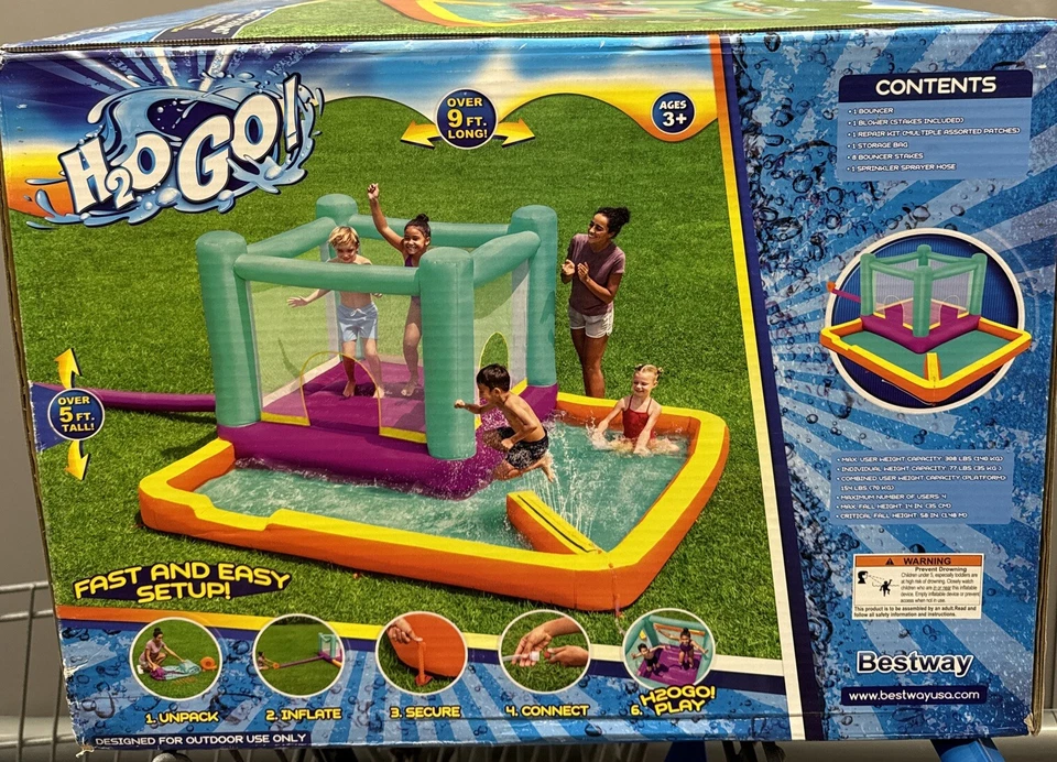 Almohadilla inflable para salpicaduras - Piscina inflable - Juguete acuático al aire libre - H2OGO Bounce 'n... Foto 3 de 3