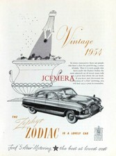 FORD 'Zodiac' Saloon Motor Car Print #2 - Original 1954 ADVERT