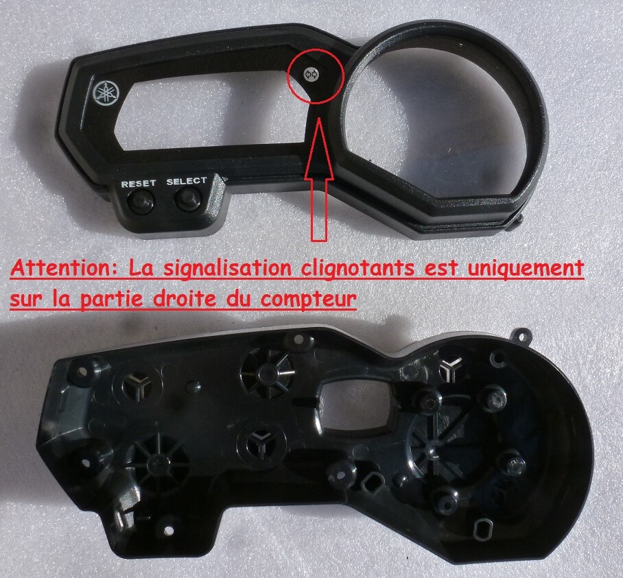 Boîtier compteur FZ8 XJ6 pour réparer un écran de moto cassé ou fissuré