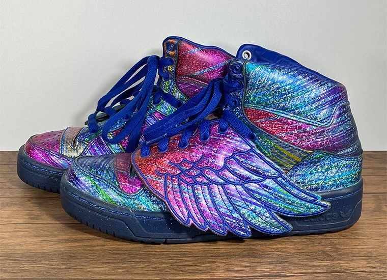 Adidas Jeremy Scott Sneakers Rainbow Hologram Foil Wings Shoes