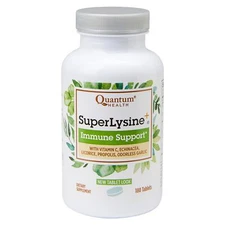 Quantum Health Super Lysine 180 Count Immune Support and Lip Health Tablets