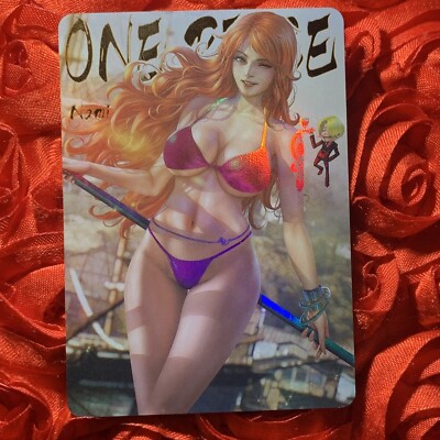 NAMI ONE PIECE OOTD Beauty ACG Anime Goddess Waifu Girl Holo Card Hot