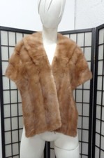 MINT CANADIAN PASTEL MINK FUR STOLE SHAWL WOMEN WOMAN SIZE 13" X 61" NEW LINING
