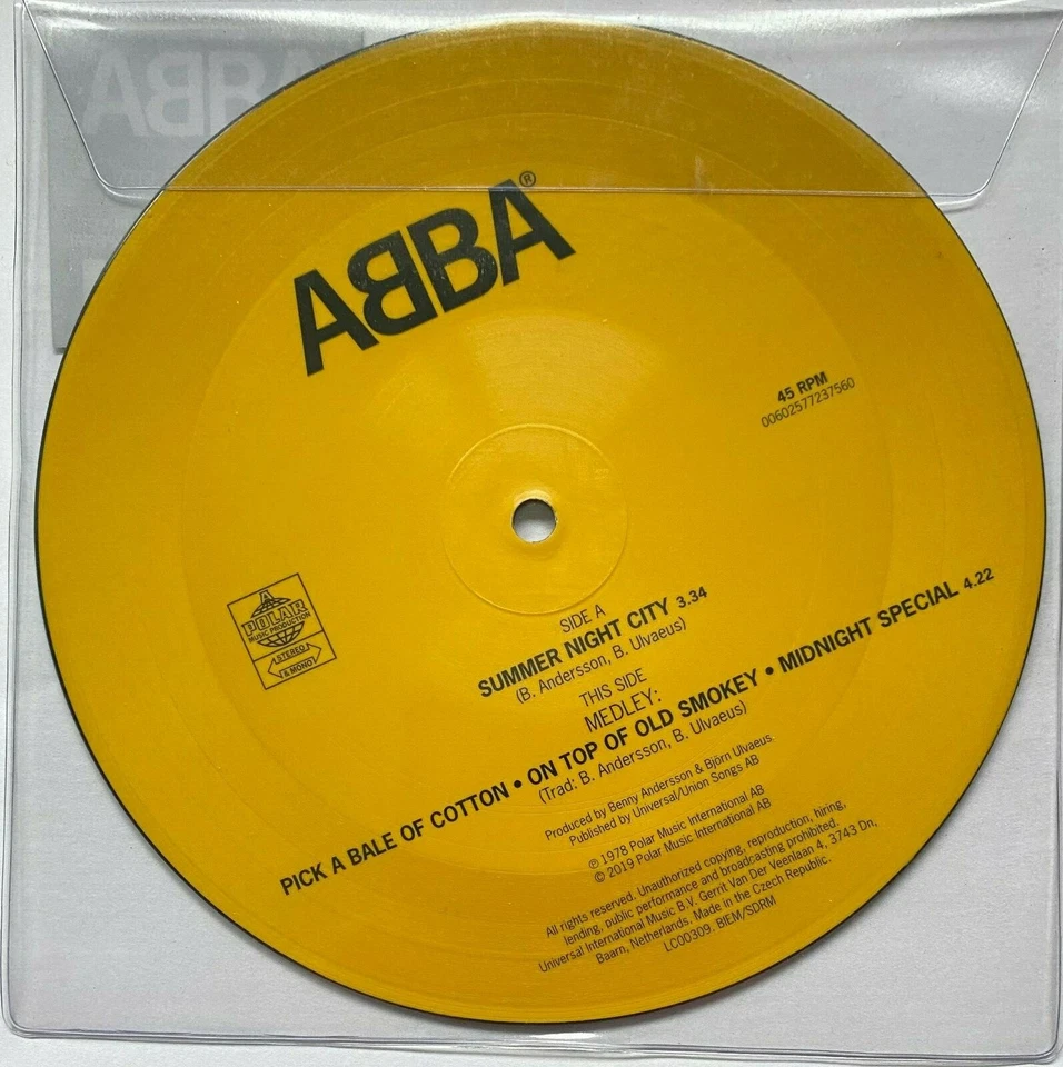 ABBA - Summer Night City / Medley Limited 7" Vinyl Single NEU - Bild 2 von 2