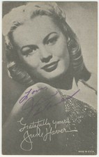 June Haver Signed 1940s Arcade Card  / Actor Autographed