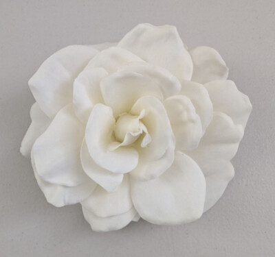 Artificial Flower Hair Clip/Pin Brooch, Gardenia, White, 3 Size
