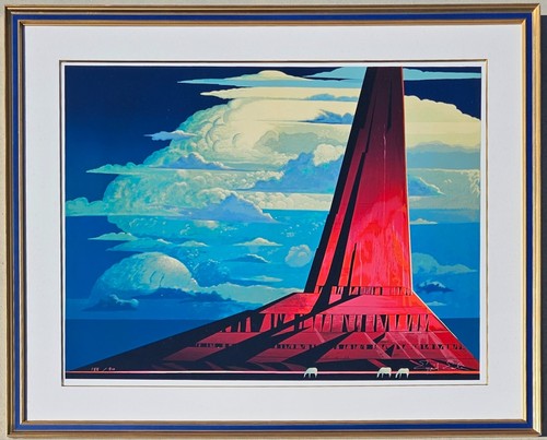 Eyvind Earle Silent Thunder FRAMED horse nature Desert Monument art HAND SIGNED - 第 2/9 張圖片