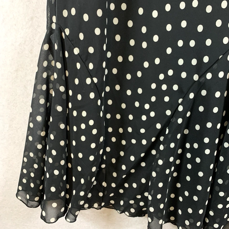 Maxi Falda Mujer Lunares Gasa Volantes Talla 12 Retro Femenina Twee Oficina Foto 3 de 4