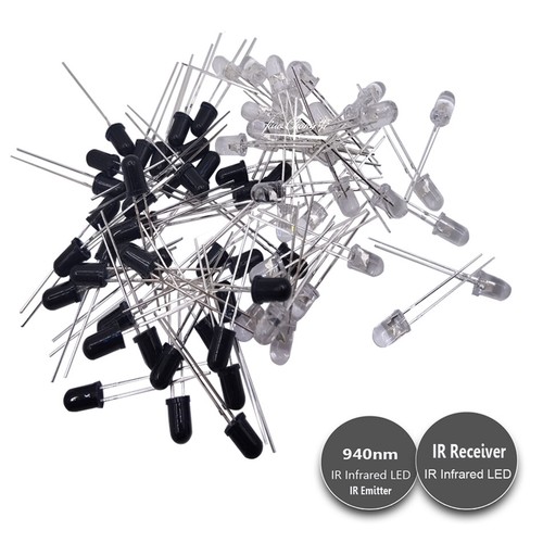 3mm 5mm IR LED Emitting Diode 850nm 940nm Emitter Receiver Infrared Transmitter - Picture 3 of 8