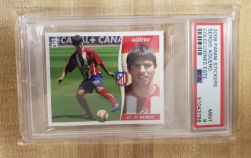 2006 SERGIO AGUERO RC Panini Stickers COLECCIONES ESTE  PSA MINT 9