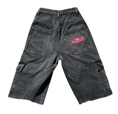 Shein Wake Jnco Style Dark Wash Baggy Skater Y2K Grunge
