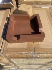 Large Cigar Ashtrays for Group Smoking - Rubber Like Silicone (Brown 2 Pack)