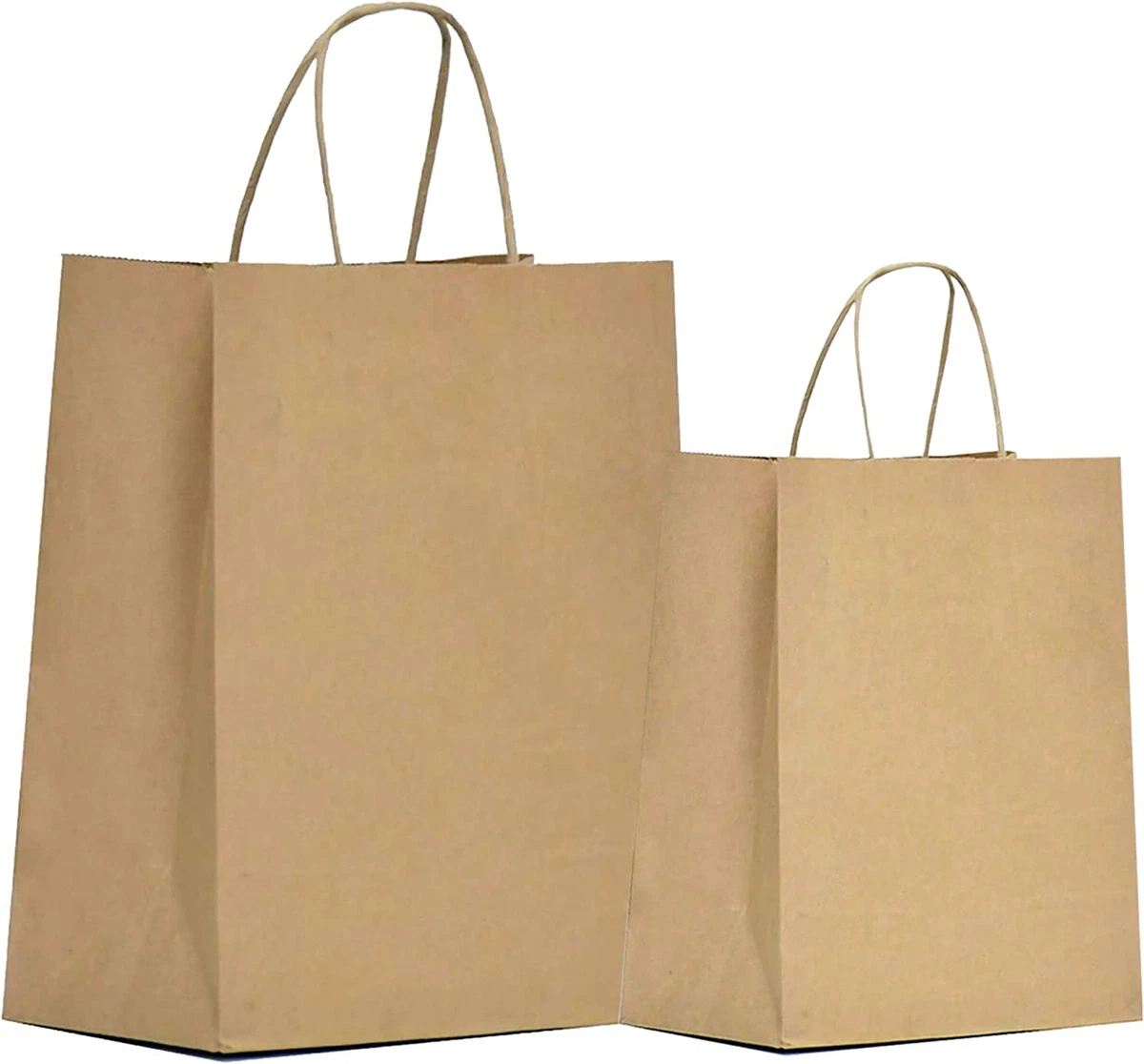 Kraft Paper Bags with Handles Bulk 10x5x13 and 8x4.75x10.5 totally